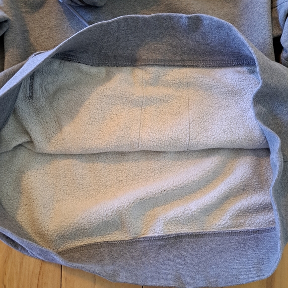 VGUC! L.L. Bean Katahdin Iron Works Quarter Zip Sweatshirt Gray Heather - Picture 15 of 16